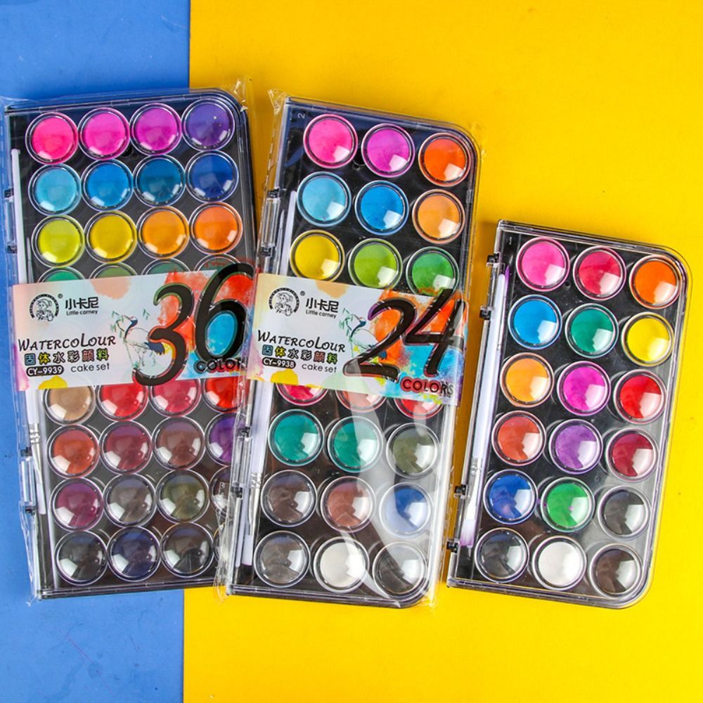 Watercolor Paint Set Solid Pigment - 단색 수채화 페인트 세트, 금속 반짝이