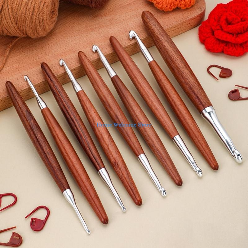 F68E 8Pcs 나무 손잡이 크로 셰 뜨개질 후크 보 - Wooden Crochet Hooks Ergonomic Handle 리뷰 및 가격