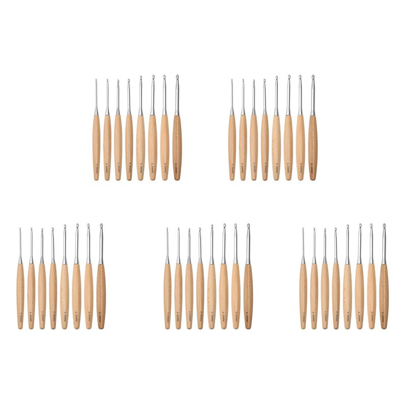 M12K-40개 세트, 3.0mm~6.5mm 크기의 나 - Wooden Crochet Hooks Ergonomic Handle 리뷰 및 가격