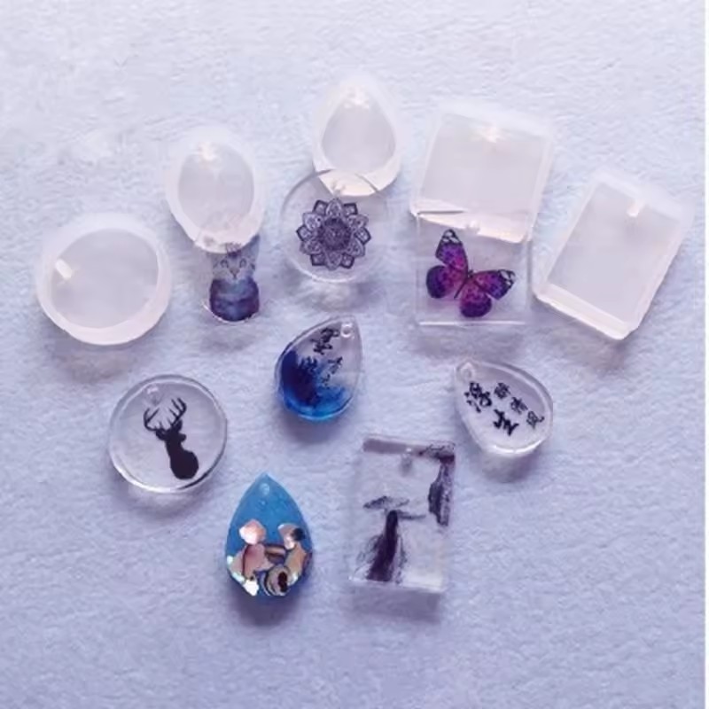 20개/세트 DIY 키링 펜던트 제작용 실리콘 몰드 키 - Silicone Epoxy Resin Molds Set 리뷰 및 가격
